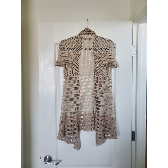 Rosie Neira Calado Hand Knit Crochet Festival Open Knit Cardigan, Size Medium - Picture 7 of 11